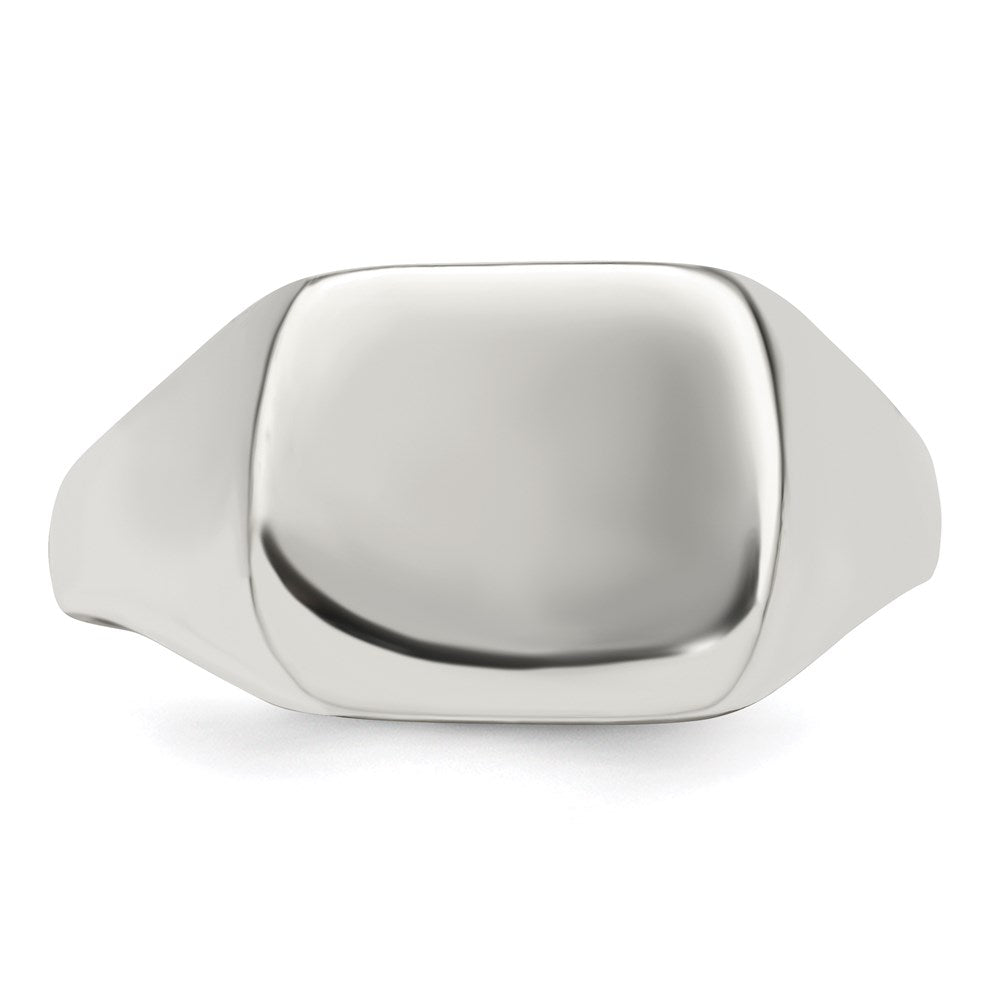 Sterling Silver 12x12mm Closed Back Signet Ring