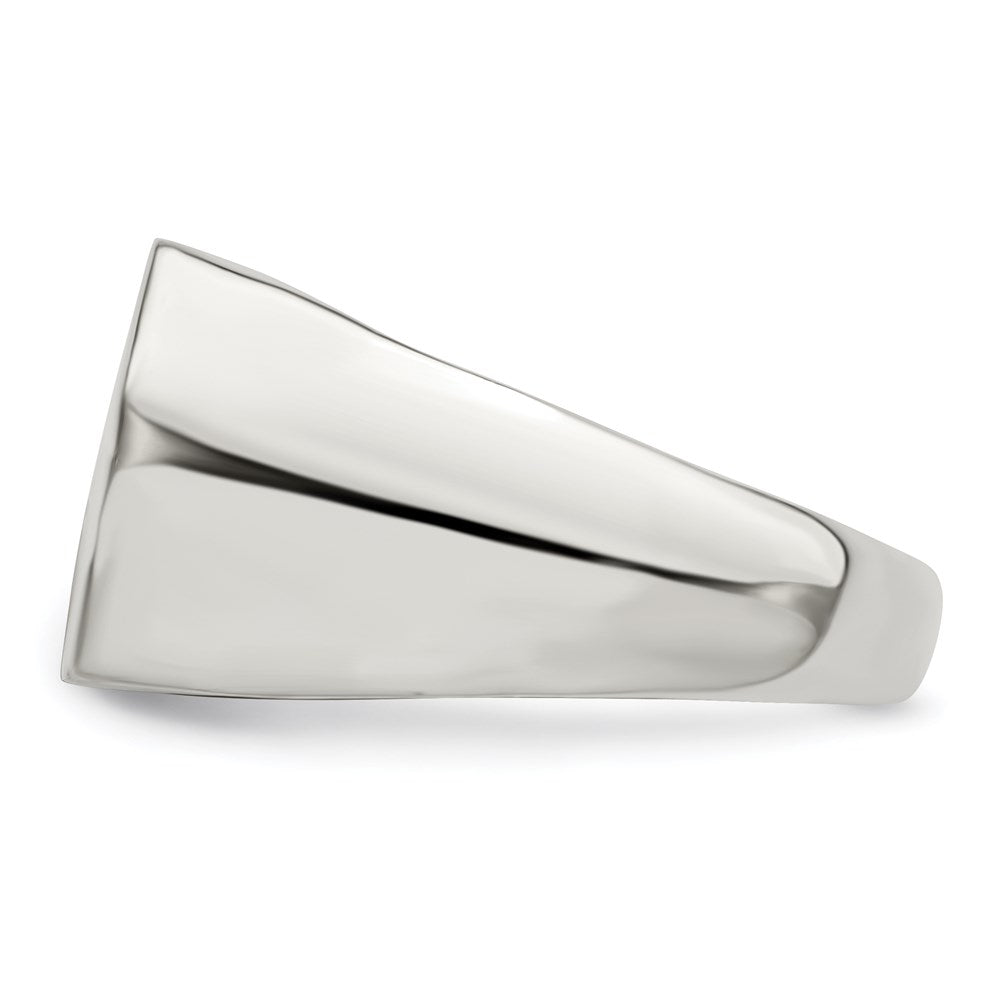 Sterling Silver 12x15mm Open Back Signet Ring