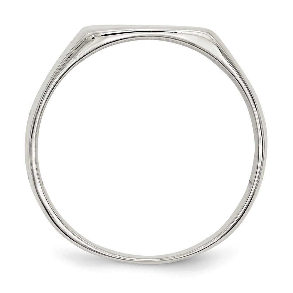 Sterling Silver 11x12mm Closed Back Signet Ring