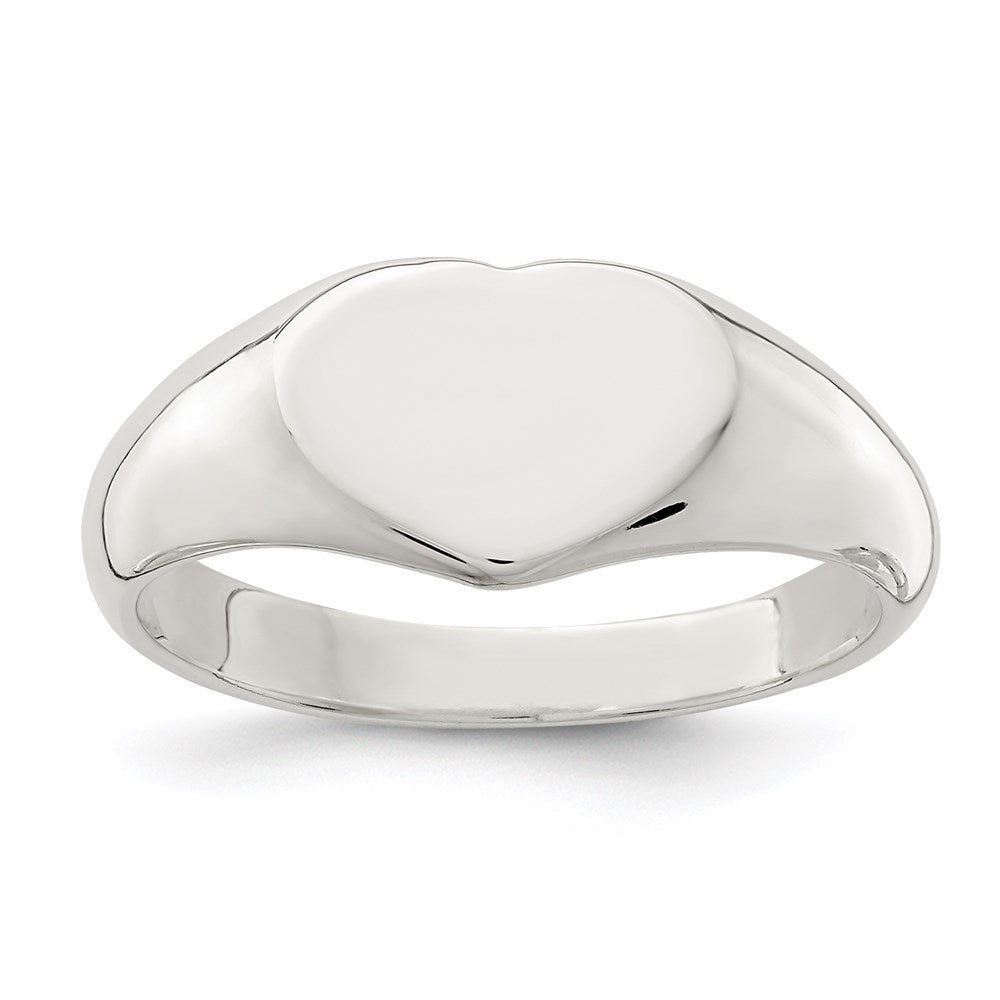 Sterling Silver Heart Signet Ring