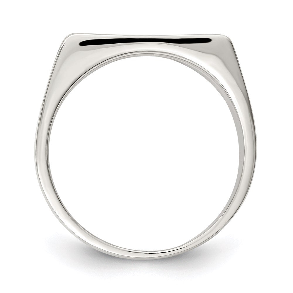 Sterling Silver 11x15mm Closed Back Signet Ring