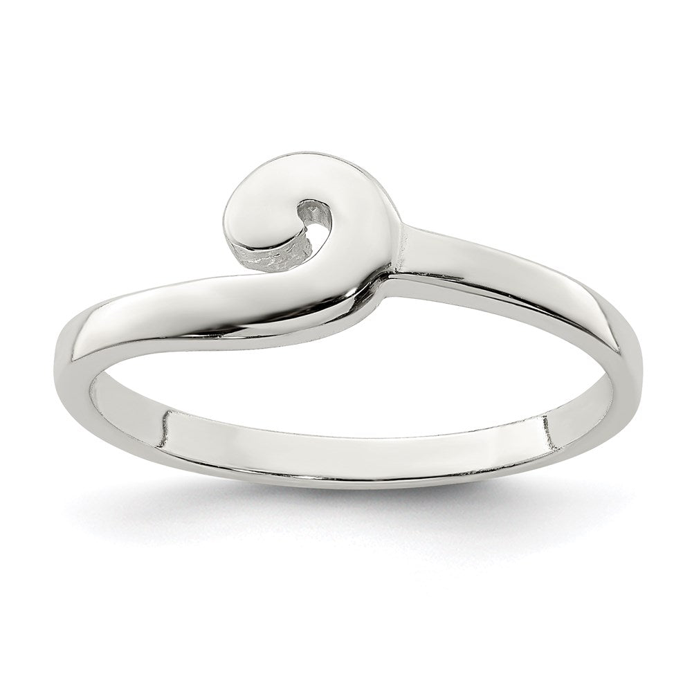 Sterling Silver Polished Swirl Ring