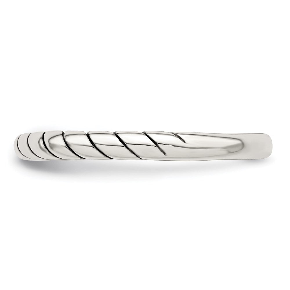 Sterling Silver Stackable Twist Ring