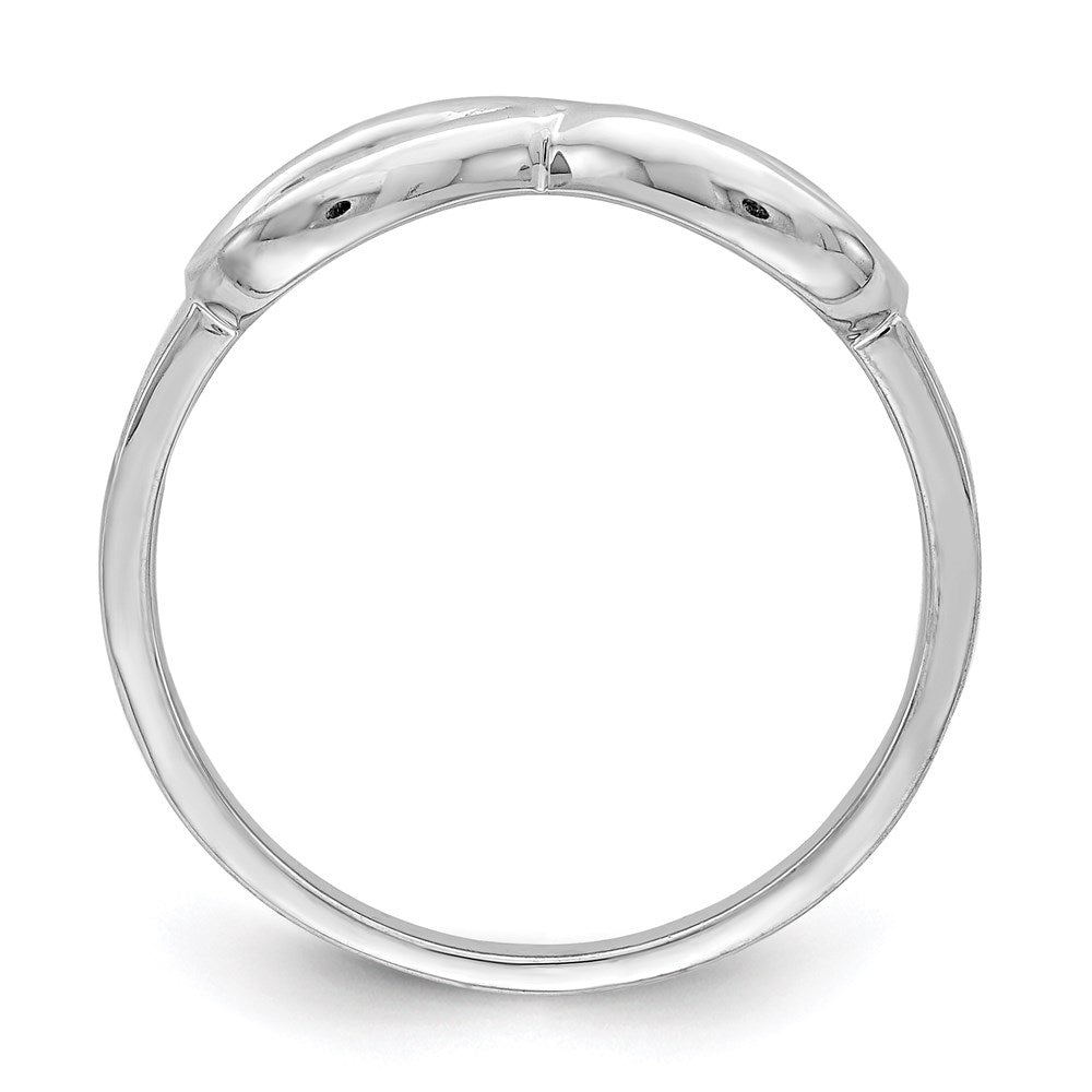 Sterling Silver Rhodium-plated Infinity Ring