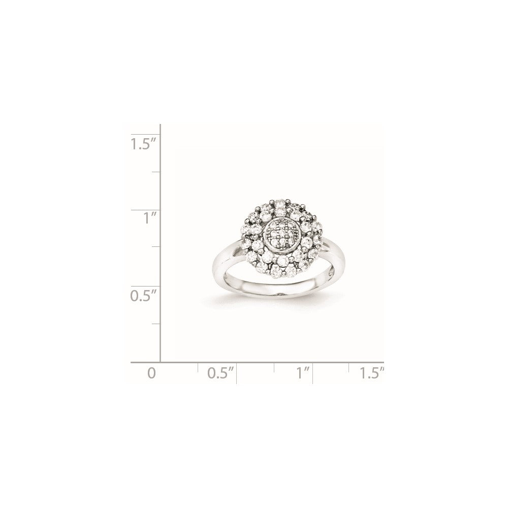 Sterling Silver Polished CZ Ring