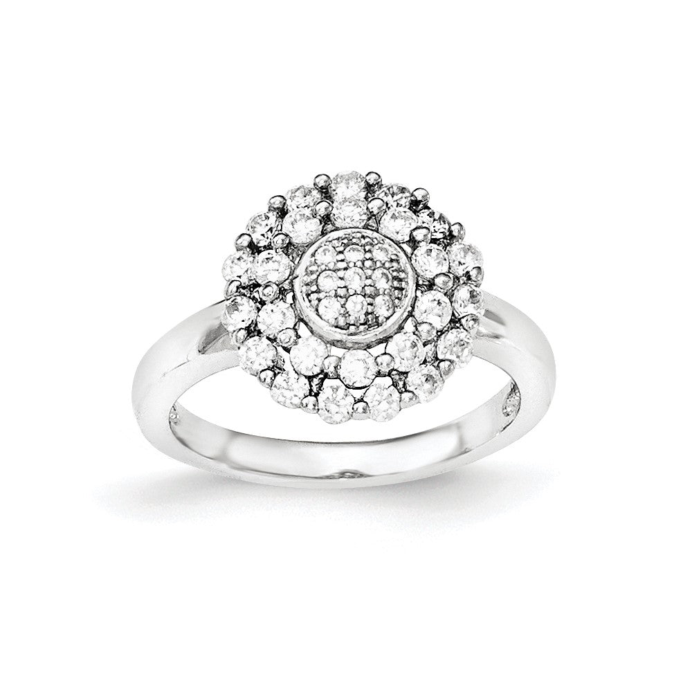 Sterling Silver Polished CZ Ring