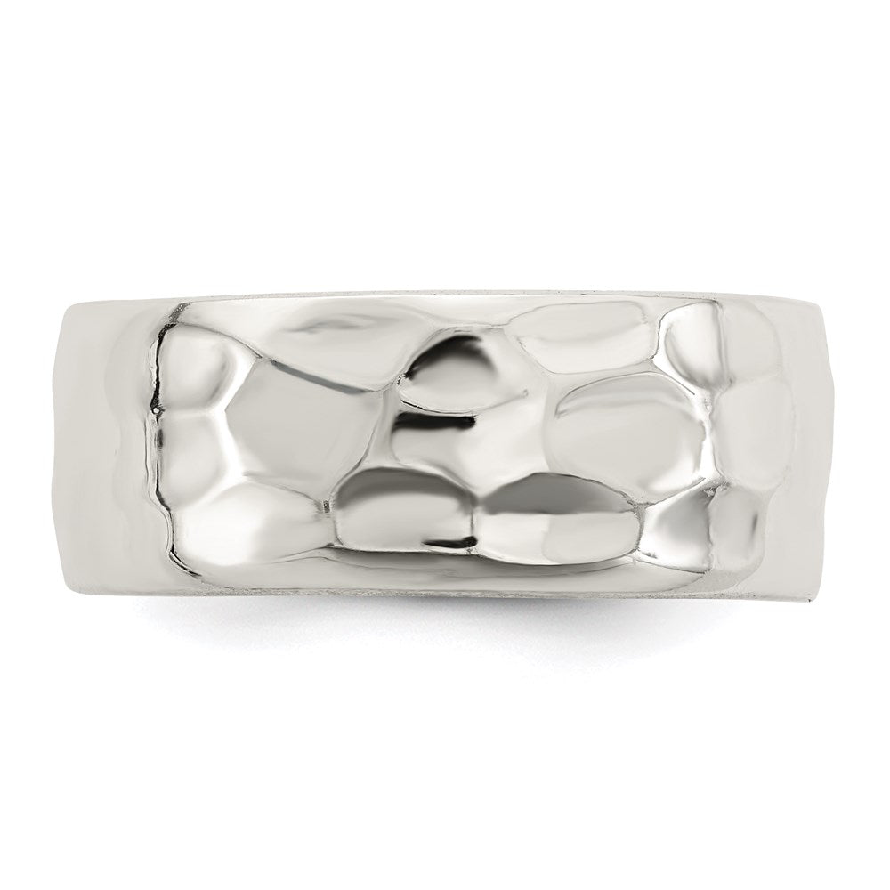 Sterling Silver Hammered Polished Ring