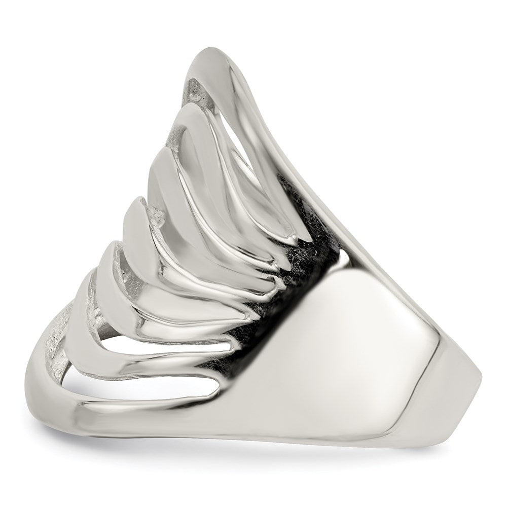 Sterling Silver Polished Wave Ring