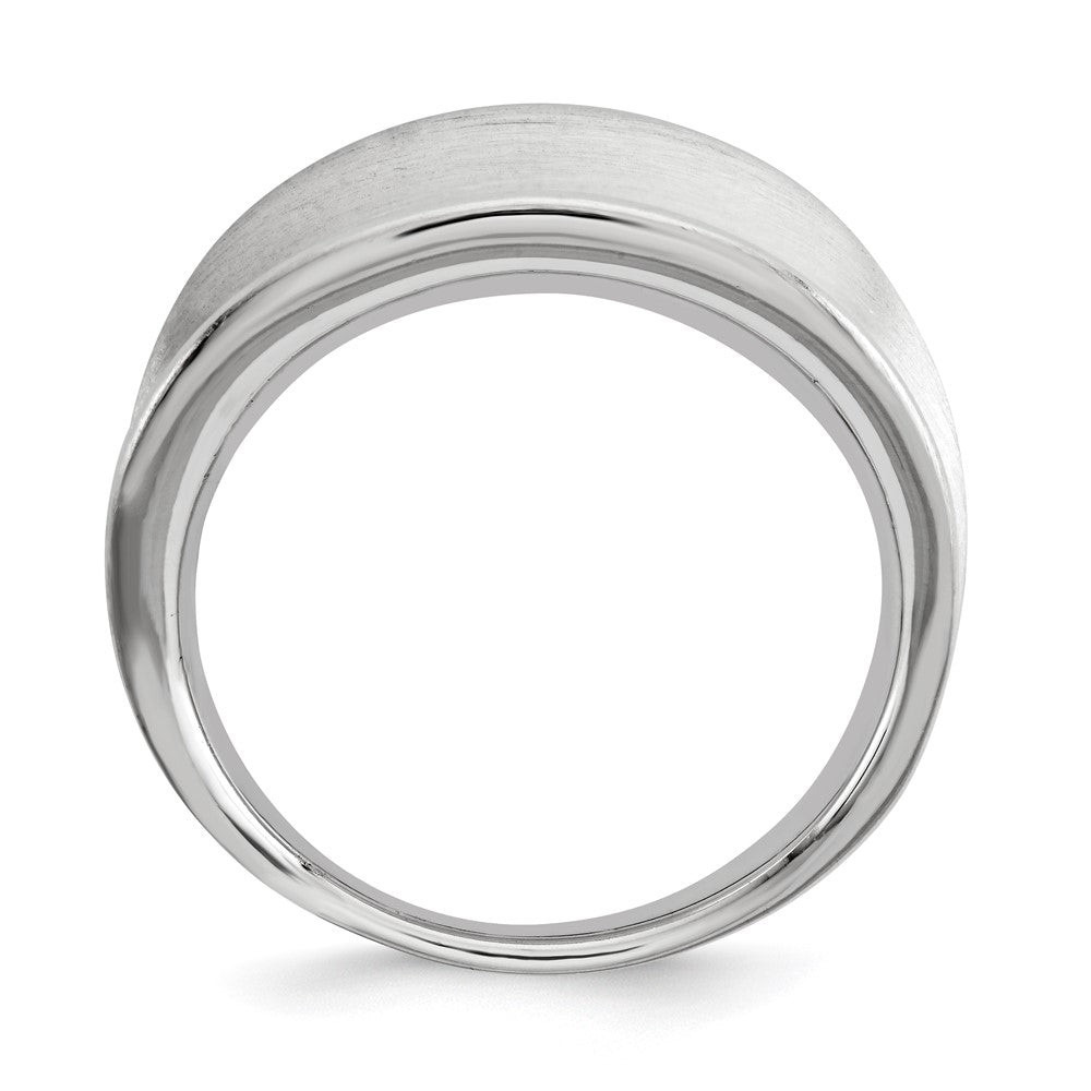 Sterling Silver Polished & Satin Groove Ring