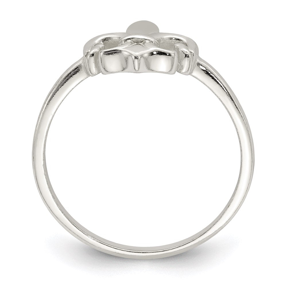 Sterling Silver Polished Fleur De Lis Ring