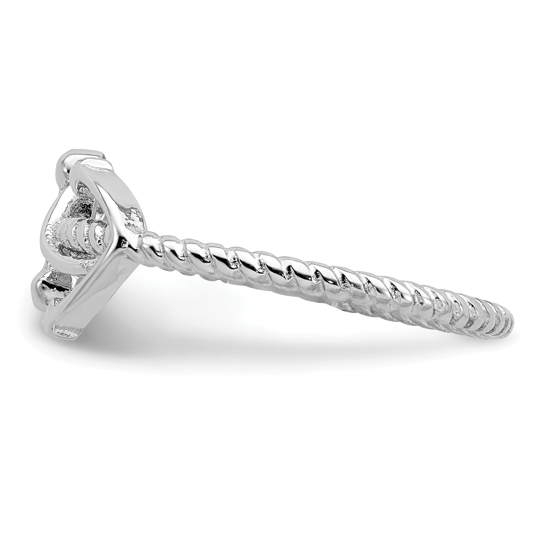 Sterling Silver Polished Anchor Ring