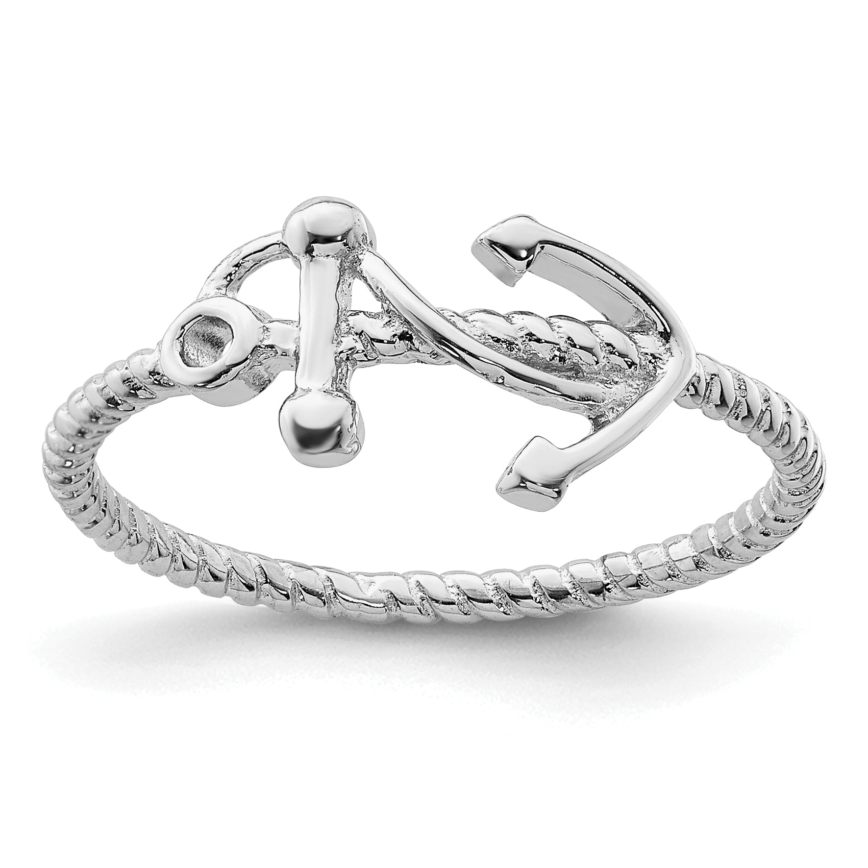 Sterling Silver Polished Anchor Ring