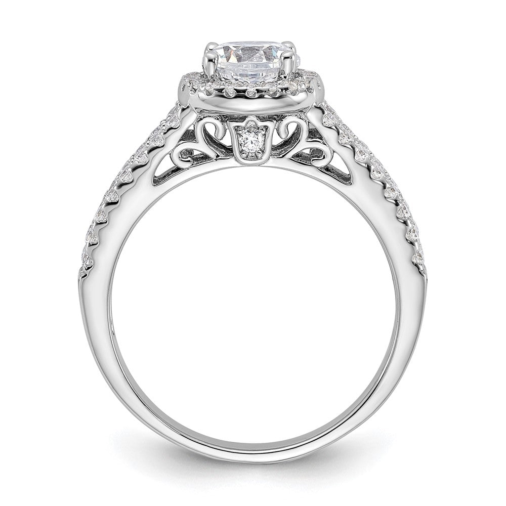 Sterling Silver Rhodium-plated & CZ Ring