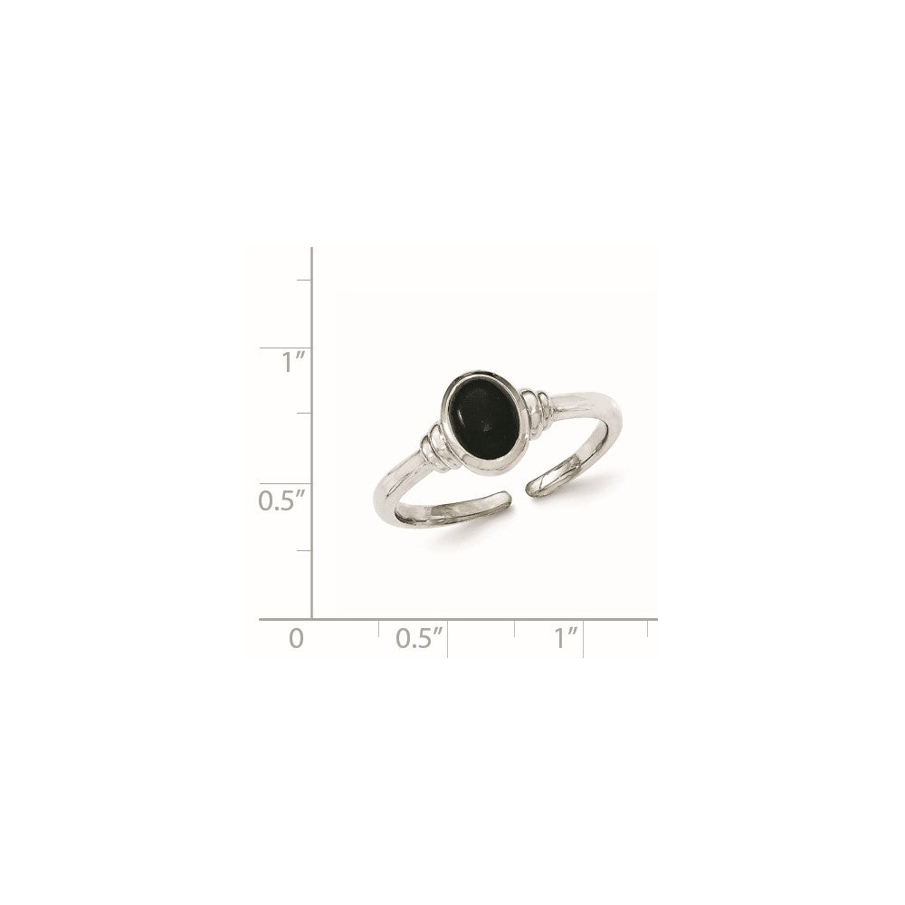 Sterling Silver Black Agate Ring