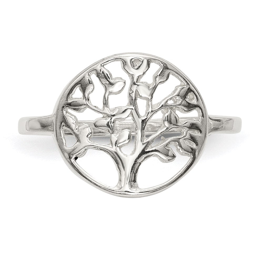 Sterling Silver Polished Tree Ring