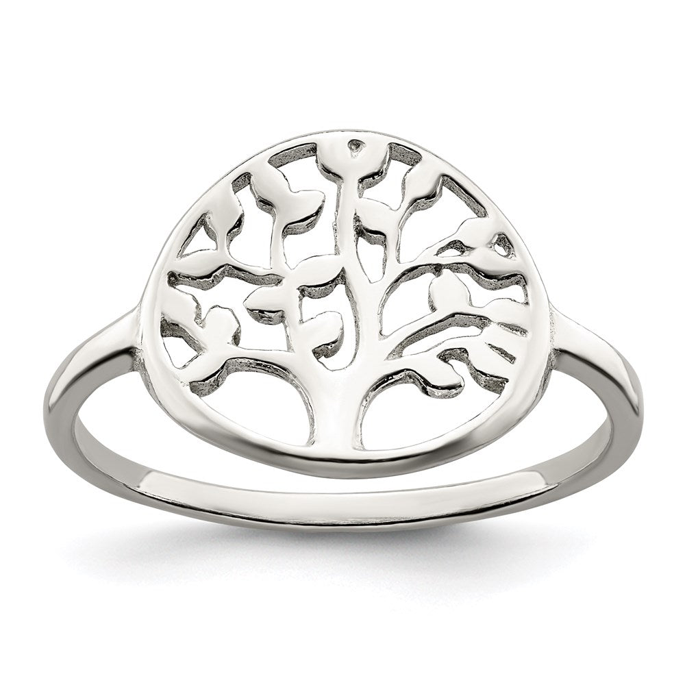 Sterling Silver Polished Tree Ring