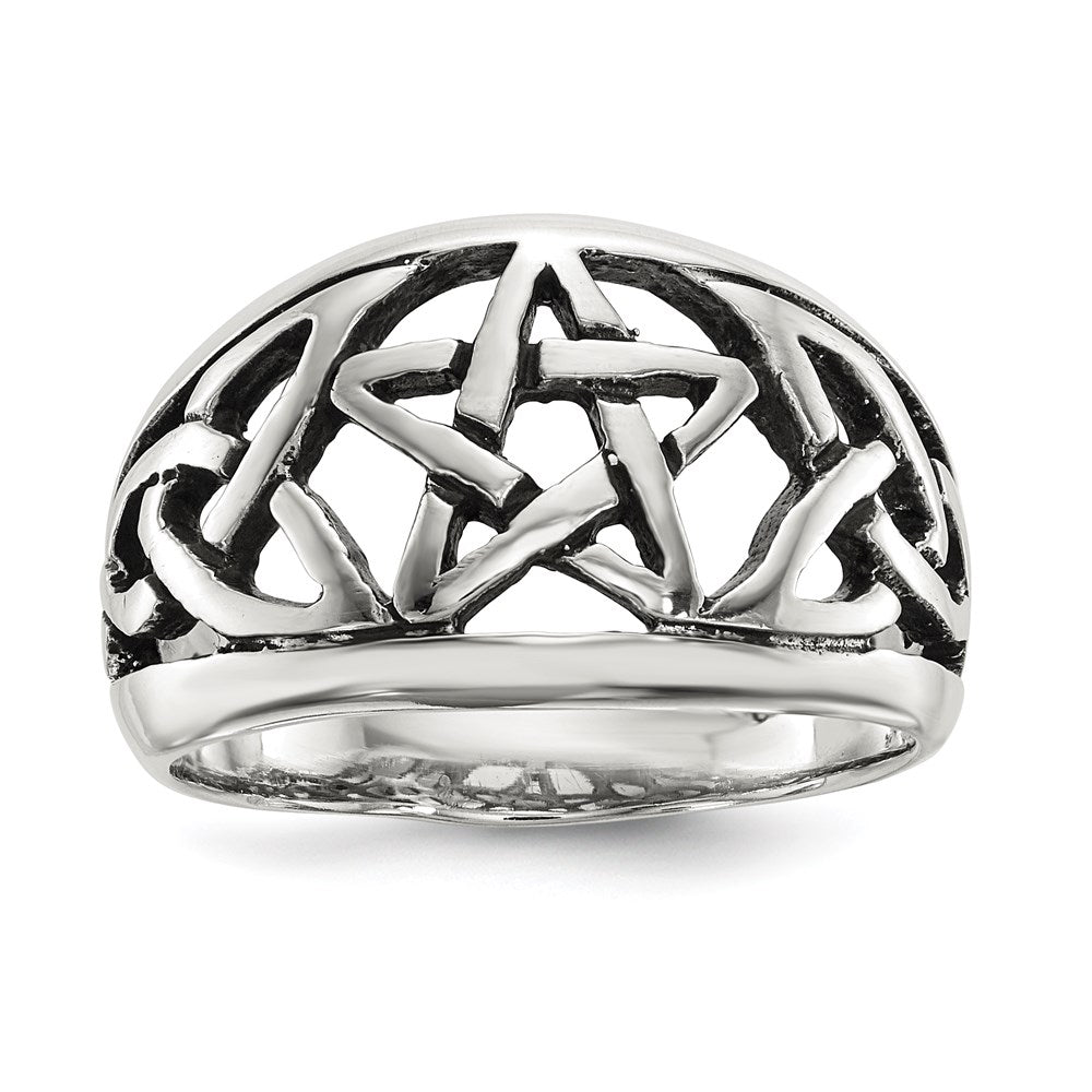 Sterling Silver Oxidized Star Ring