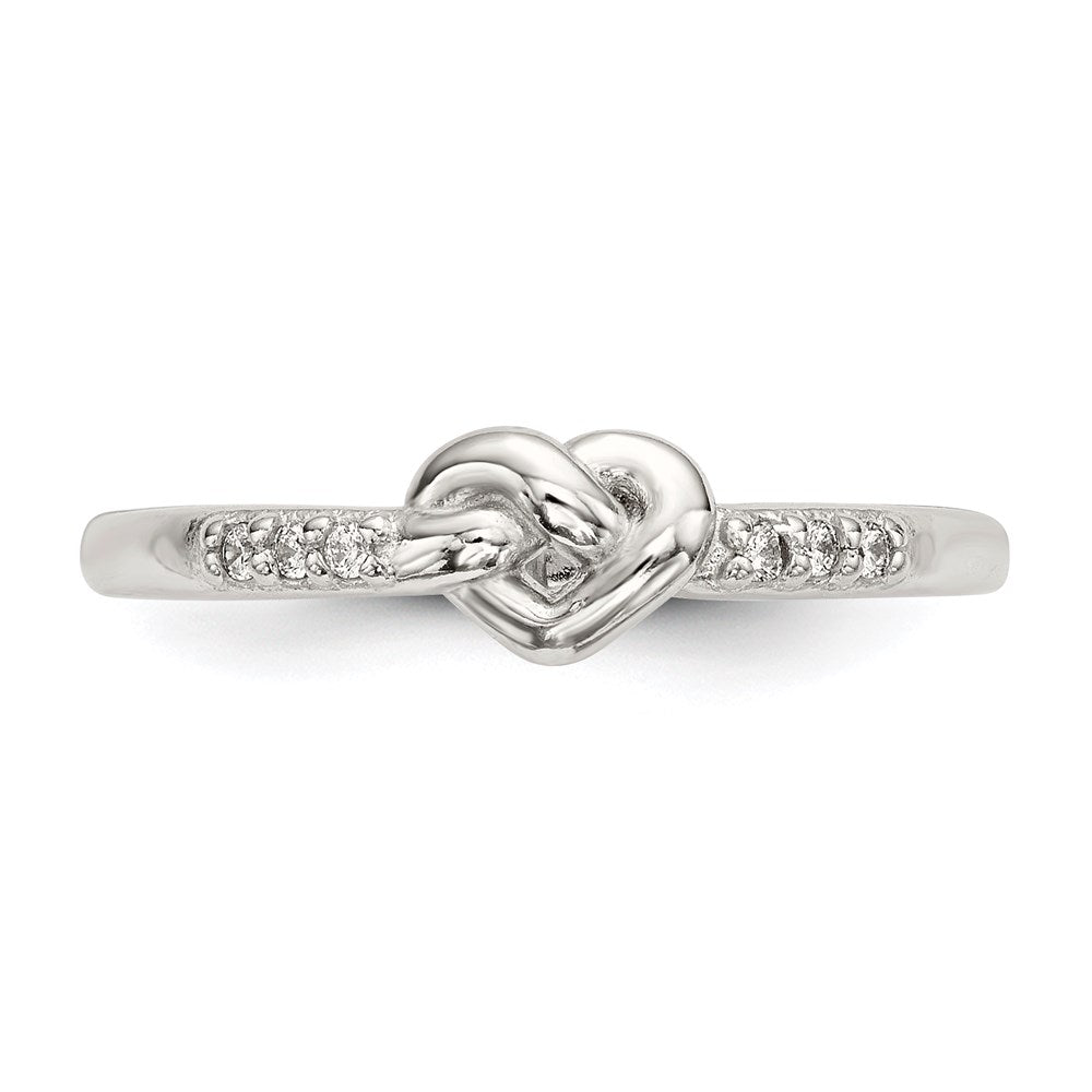 Sterling Silver CZ Heart Ring