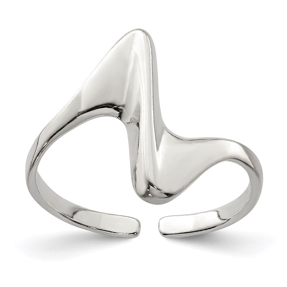 Sterling Silver Adjustable Polished Toe Ring