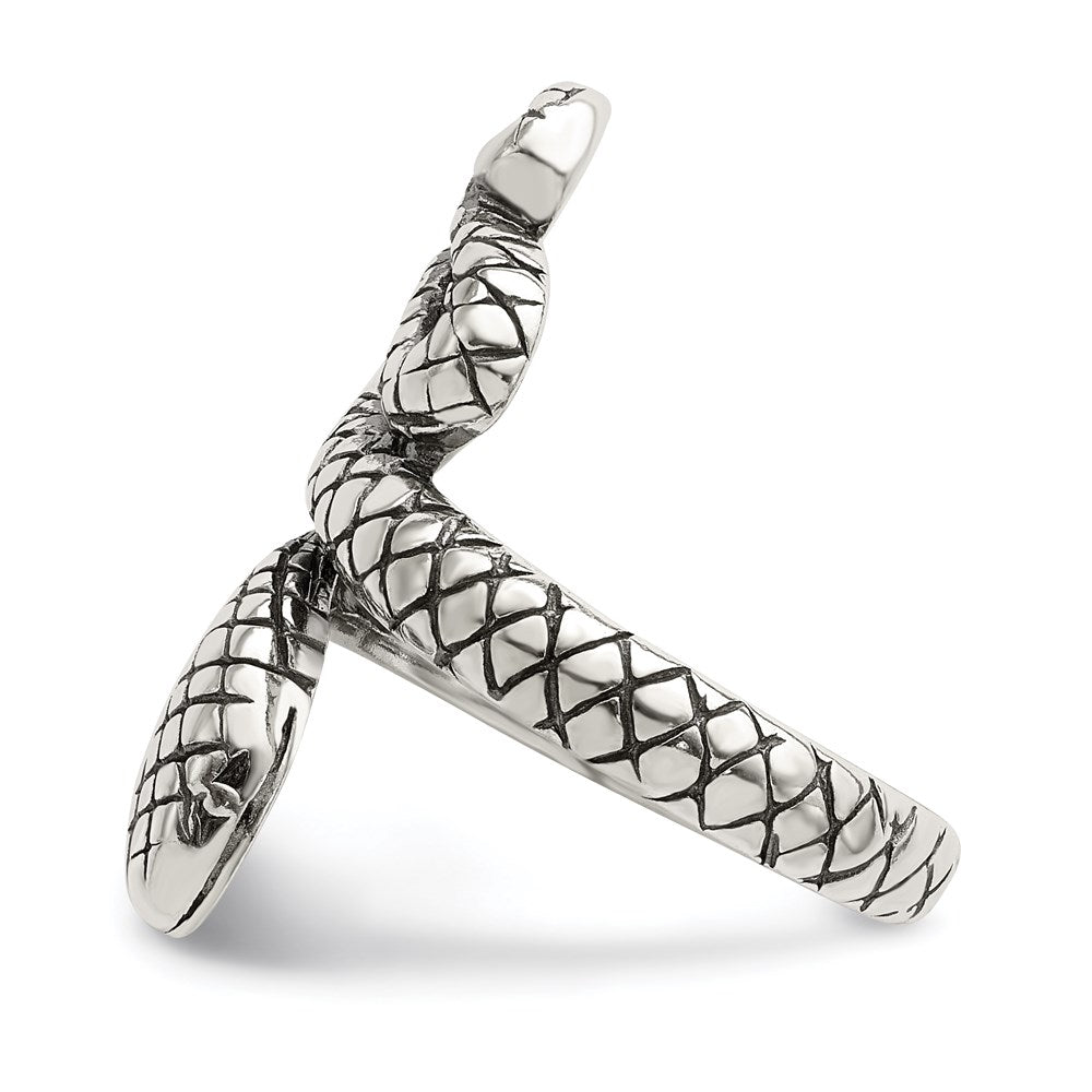 Sterling Silver Antiqued Snake Toe Ring