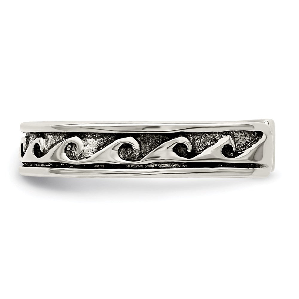 Sterling Silver Antiqued Adjustable Toe Ring