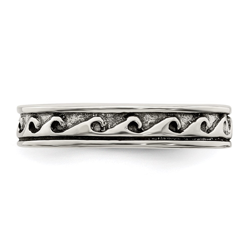 Sterling Silver Antiqued Adjustable Toe Ring