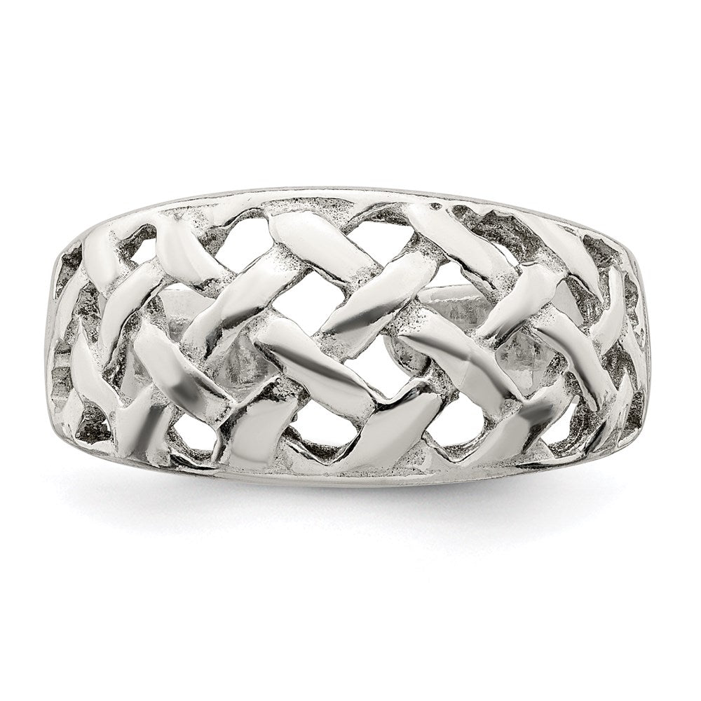 Sterling Silver Lattice Toe Ring