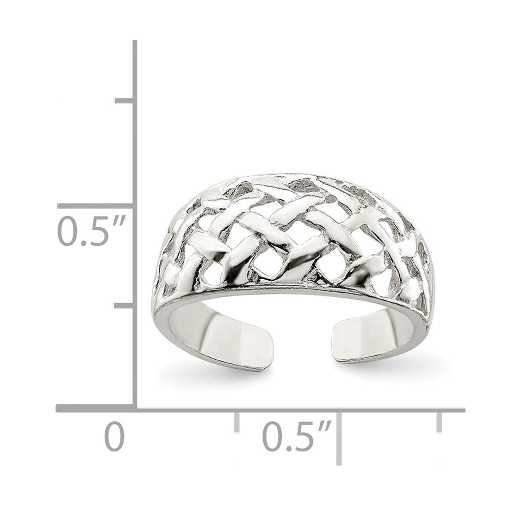 Sterling Silver Lattice Toe Ring