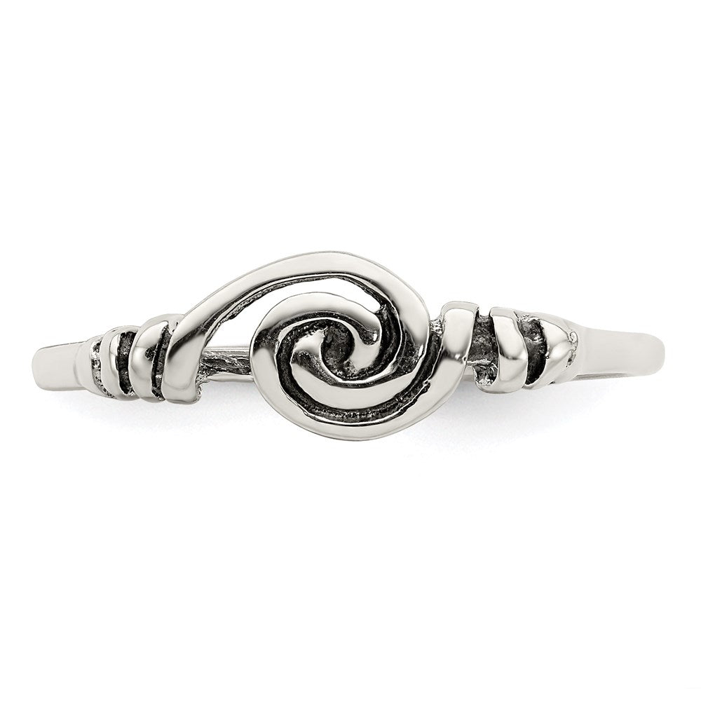 Sterling Silver Antiqued Swirl Ring