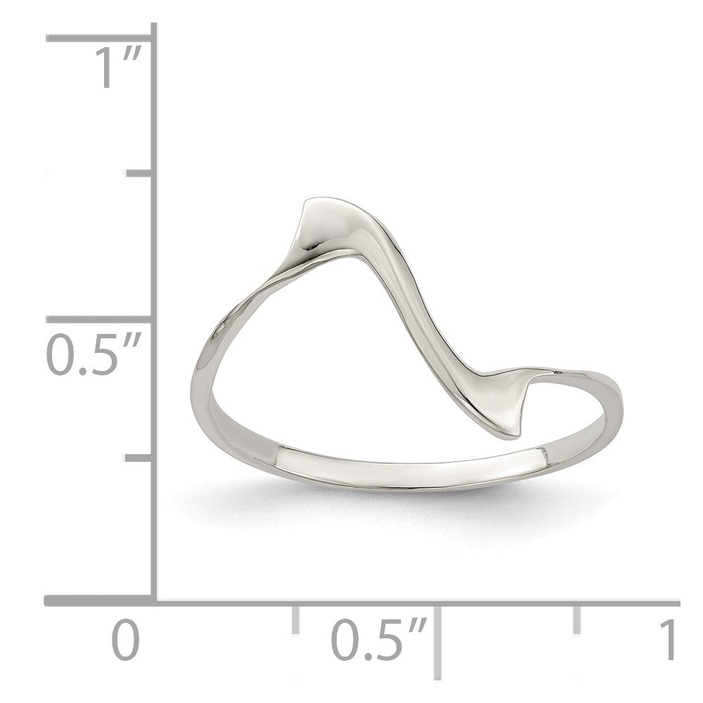 Sterling Silver Solid Wavy Ring