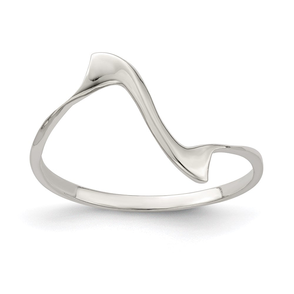 Sterling Silver Solid Wavy Ring