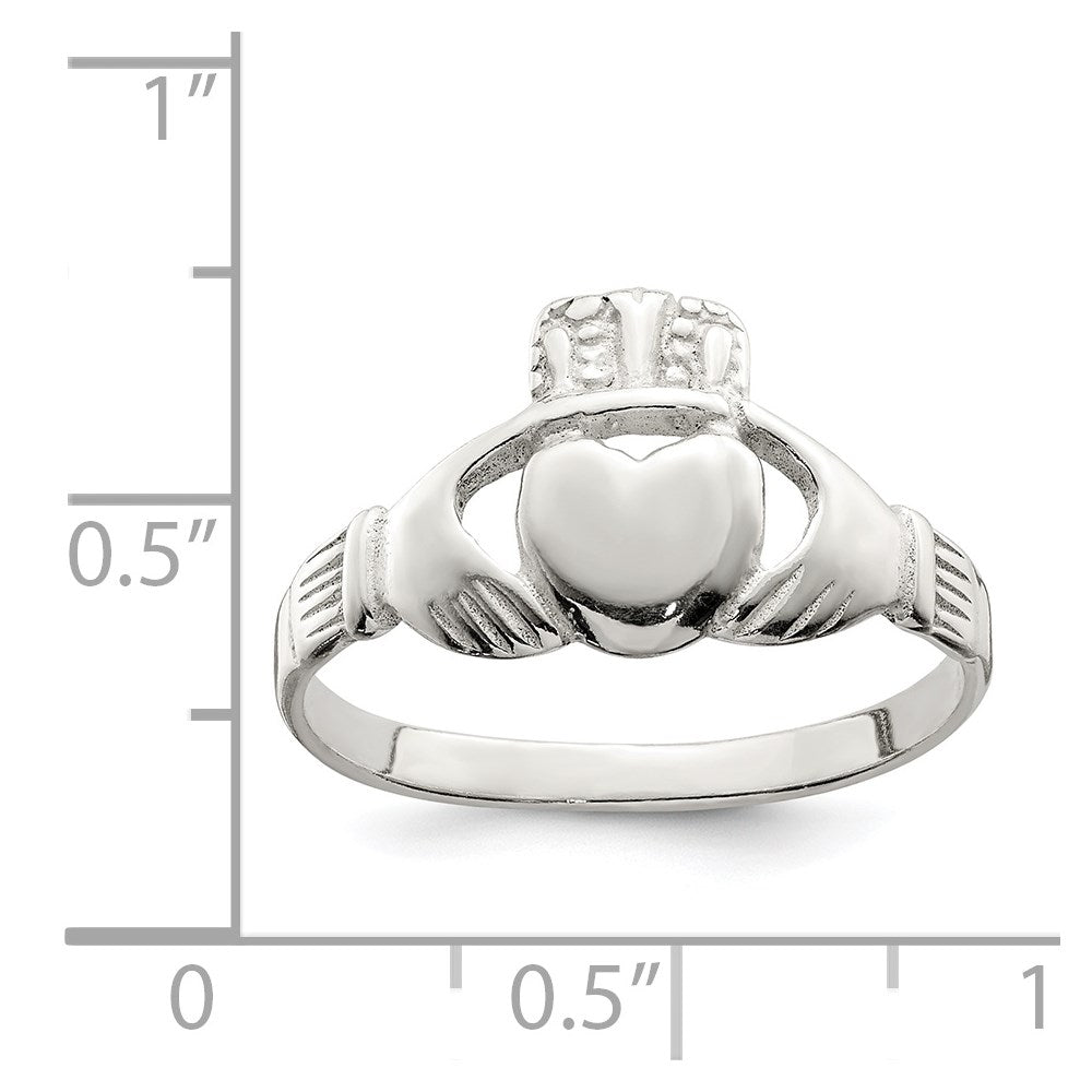 Sterling Silver Solid Claddagh Ring