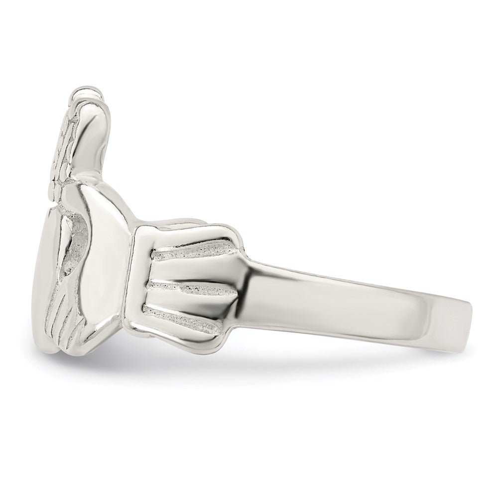 Sterling Silver Solid Claddagh Ring