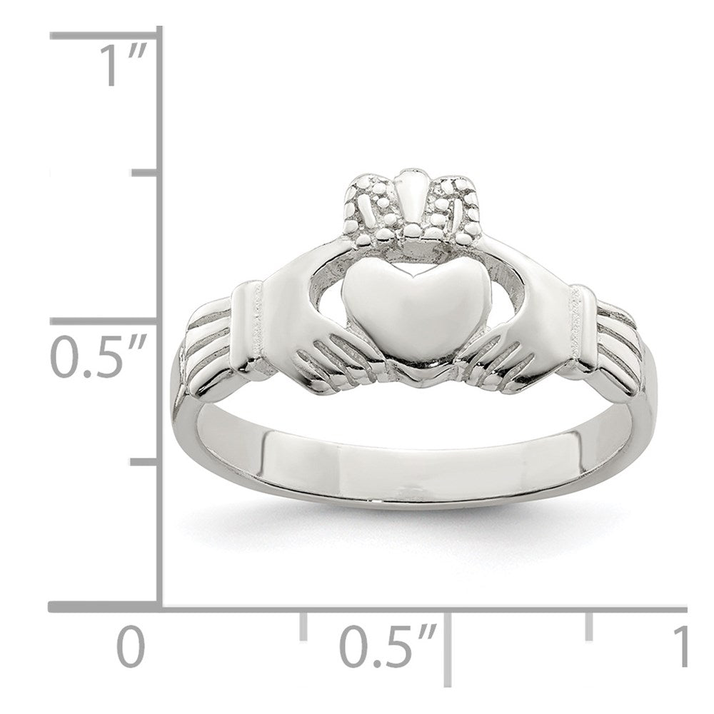 Sterling Silver Solid Claddagh Ring