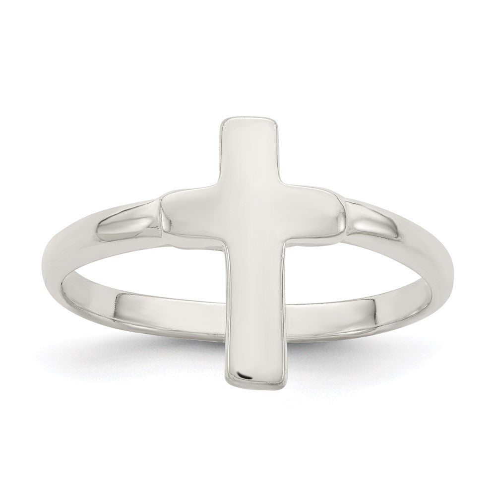 Sterling Silver Solid Cross Ring