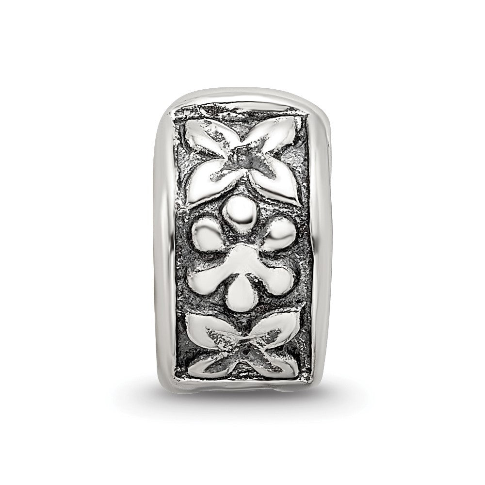 Sterling Silver Reflections Hinged Floral Clip Bead