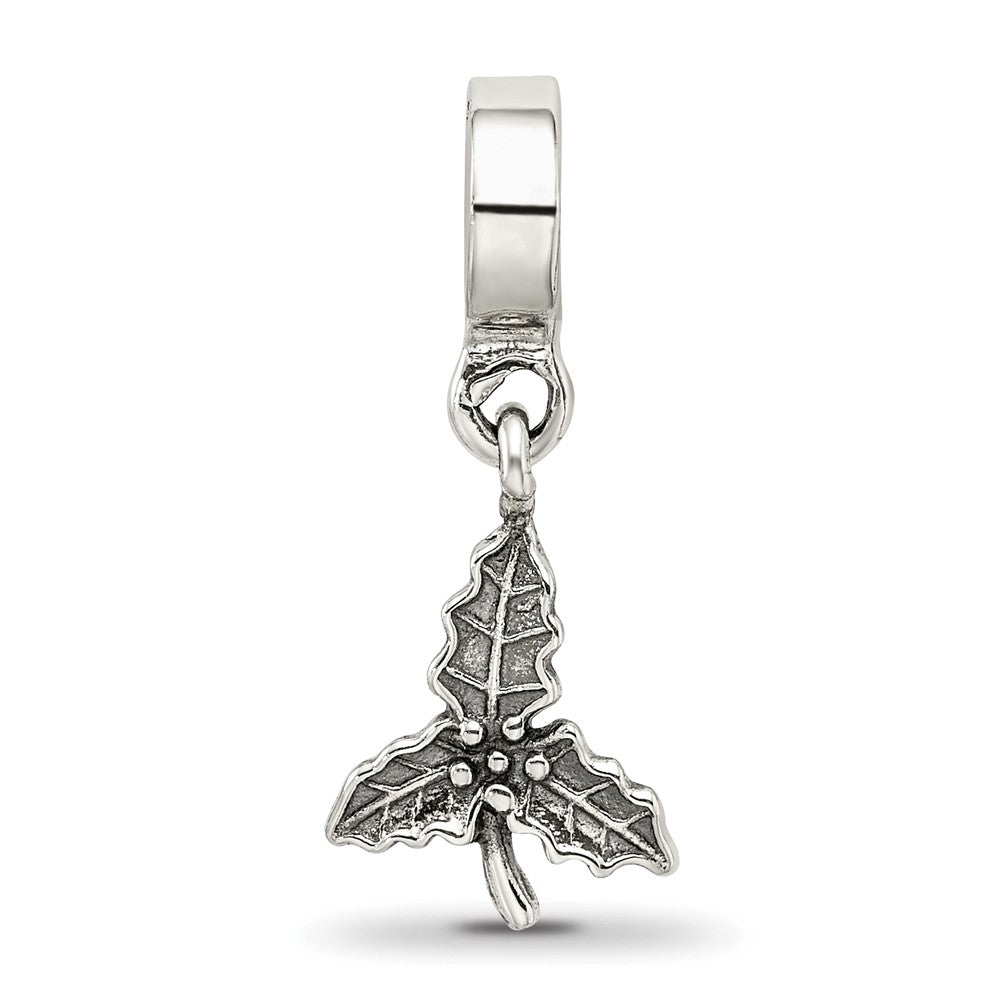 Sterling Silver Reflections Holly Leaf Dangle Bead