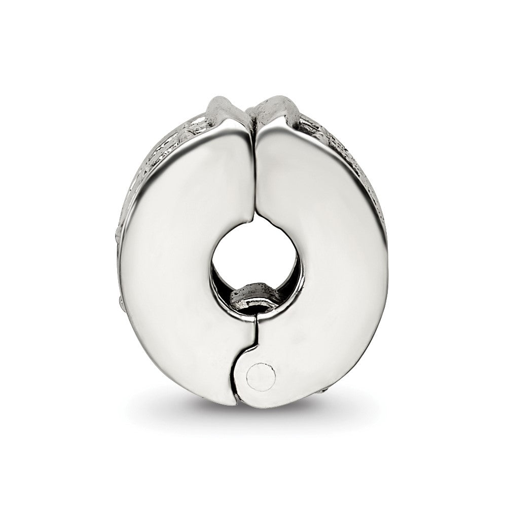 Sterling Silver Reflections Hinged Dotted Clip Bead