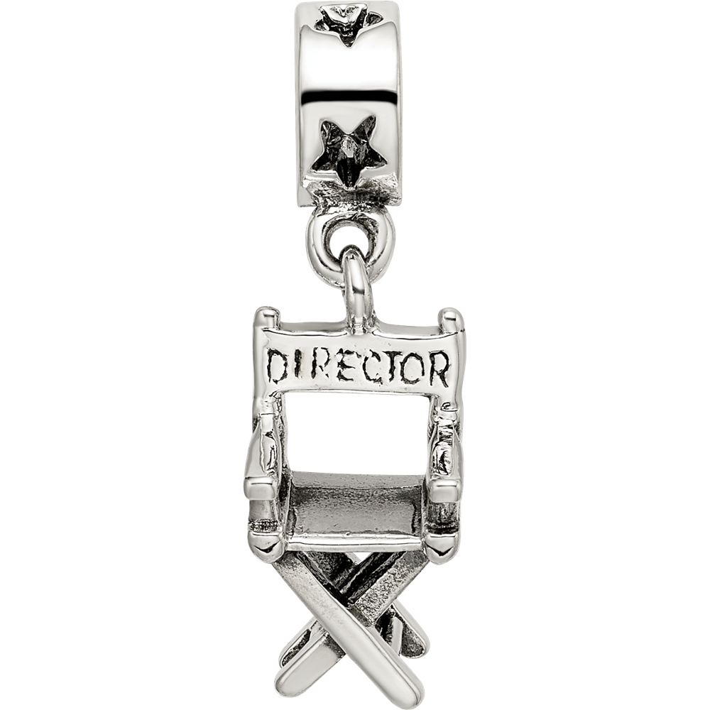 Sterling Silver Reflections Directors Chair Dangle Bead