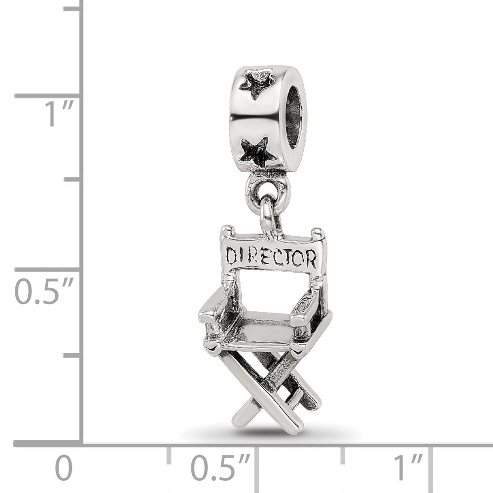 Sterling Silver Reflections Directors Chair Dangle Bead