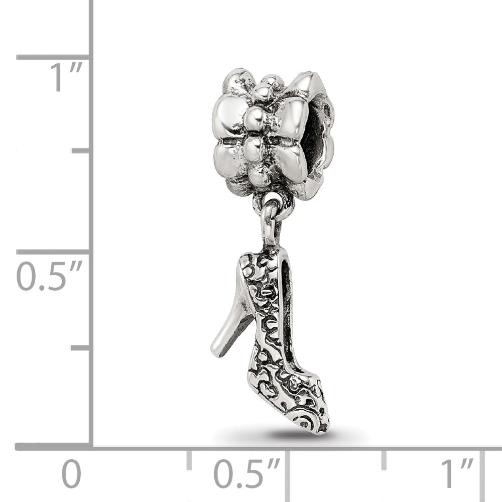 Sterling Silver Reflections High Heel Shoe Dangle Bead