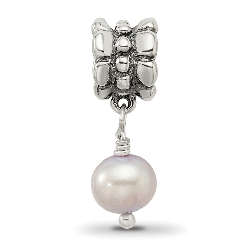 Sterling Silver Reflections Lavender FW. Cultured Pearl Dangle Bead