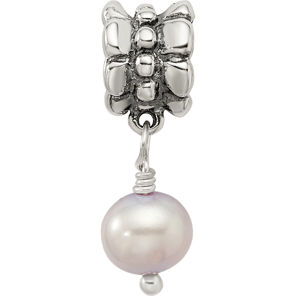 Sterling Silver Reflections Lavender FW. Cultured Pearl Dangle Bead