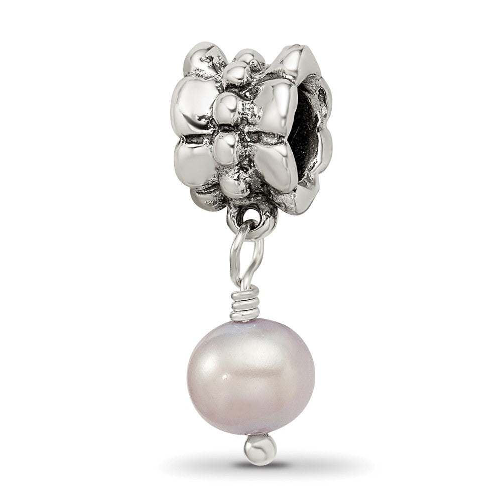 Sterling Silver Reflections Lavender FW. Cultured Pearl Dangle Bead