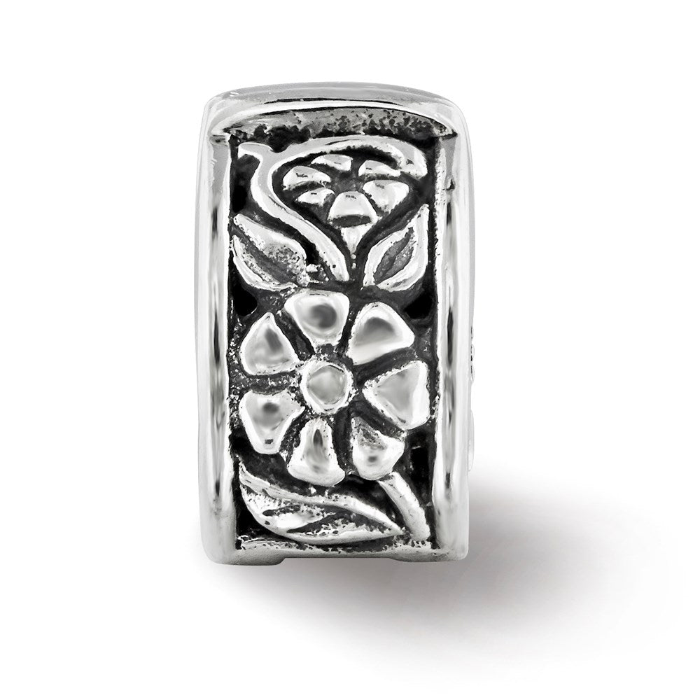 Sterling Silver Reflections Hinged Floral Clip Bead