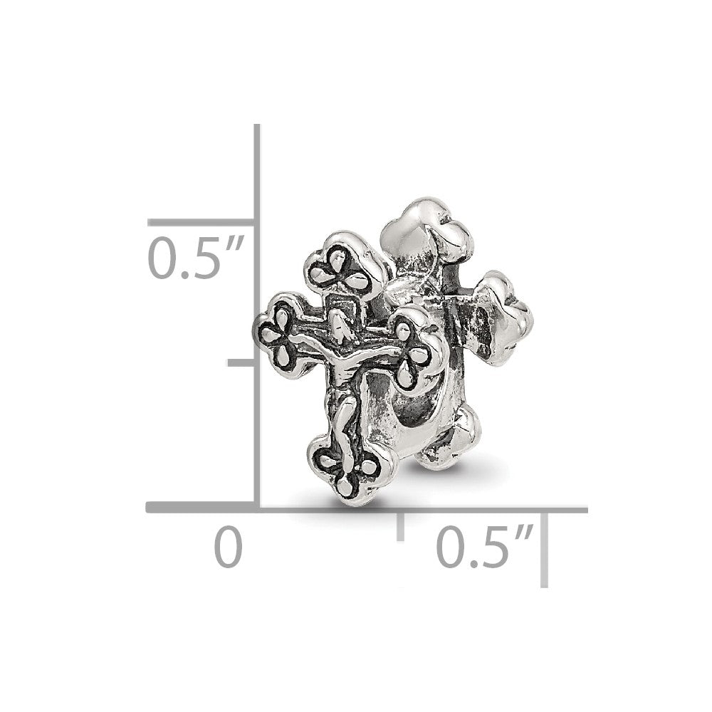 Sterling Silver Reflections Crucifix Bead