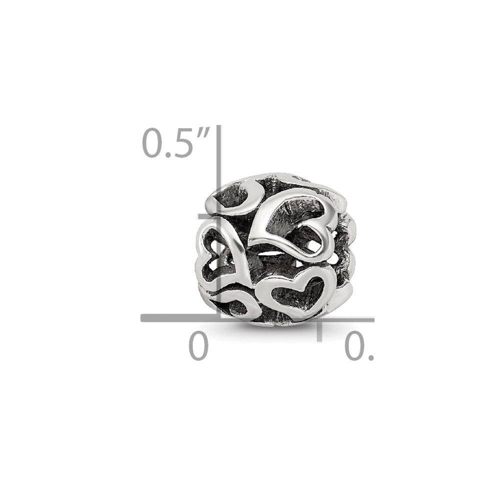 Sterling Silver Reflections Heart Bead