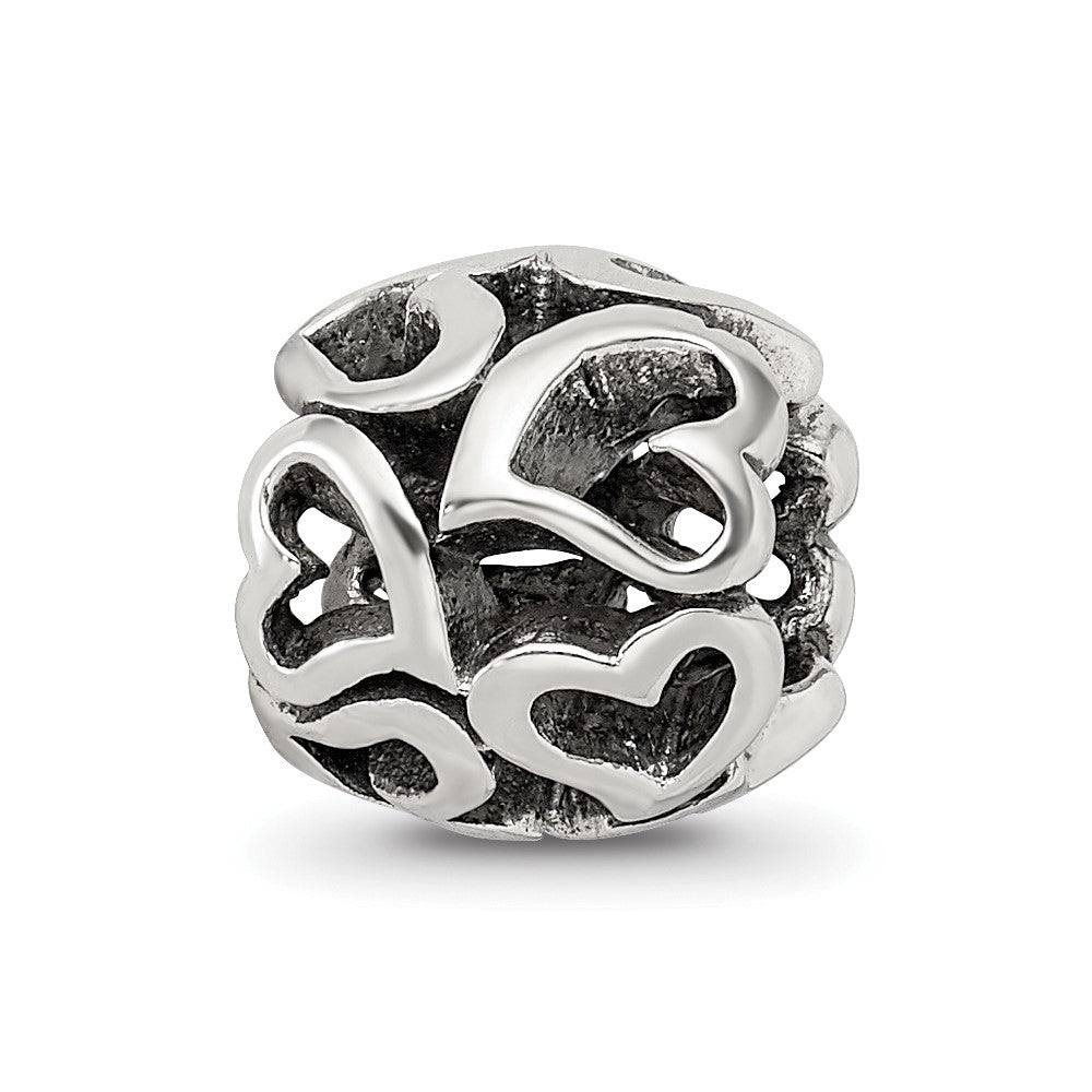 Sterling Silver Reflections Heart Bead