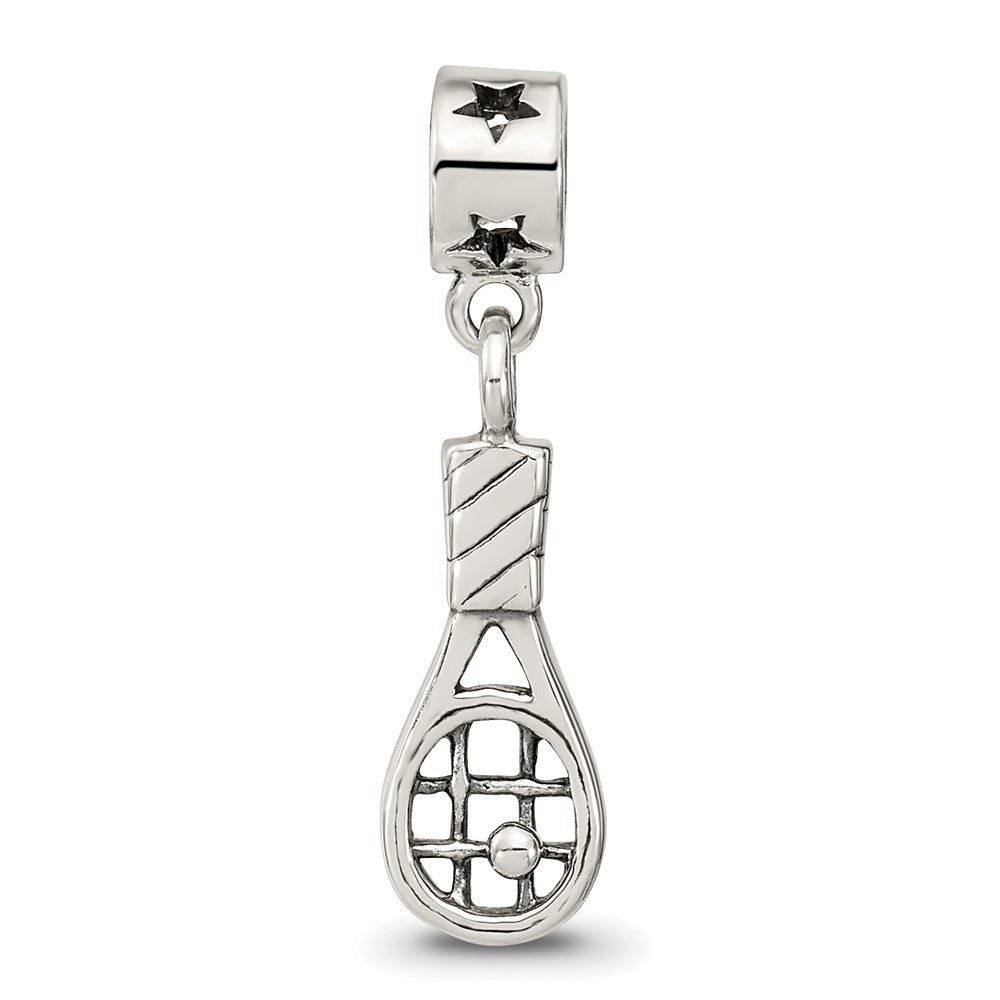 Sterling Silver Reflections Kids Tennis Racket Dangle Bead