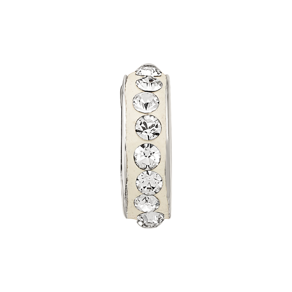 Sterling Silver Reflections April Single Row Preciosa Crystal Bead